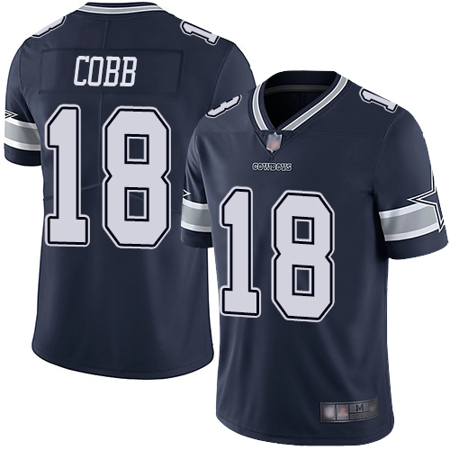 Men Dallas Cowboys Limited Navy Blue Randall Cobb Home 18 Vapor Untouchable NFL Jersey